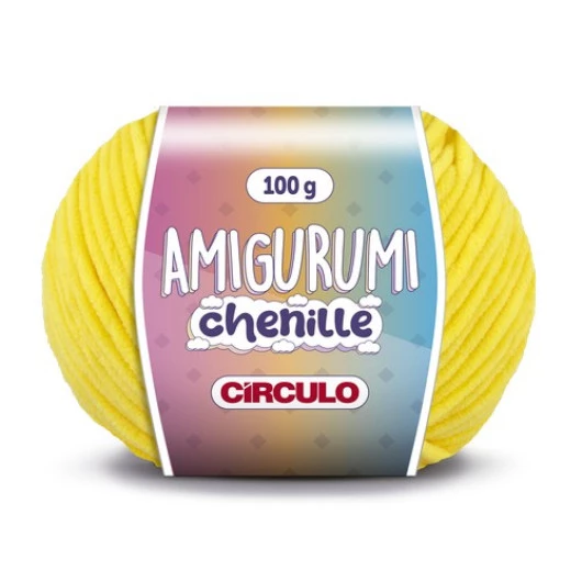 Linha Circulo Amigurumi Chenille 110M Cor 1317 - Solar