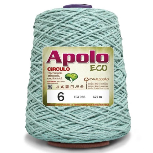 Barbante Circulo Apolo Eco6 1,8Kg Cor 5276 Verde Bebe