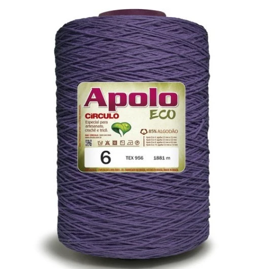 Barbante Circulo Apolo Eco6 1,8Kg Cor 6498 Purpura