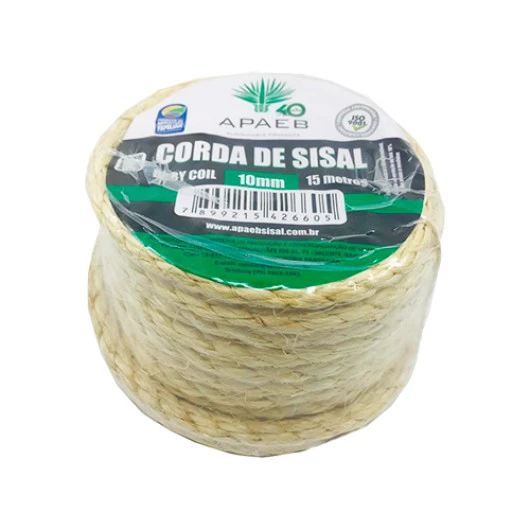 CORDA APAEB SISAL 10MM 3/8 NAT BABY 15M