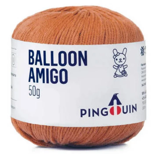 Linha Pingouin Balloon Amigo 50G Cor 7252 - Chama
