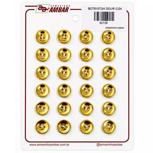 BOTAO KR 6157/24 ABS DOURADO C/24