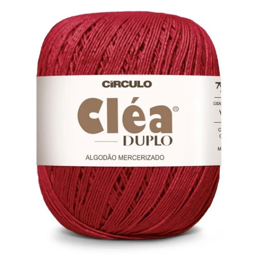 Linha Circulo Clea Duplo 508M Cor 3402 - Vermelho Circulo