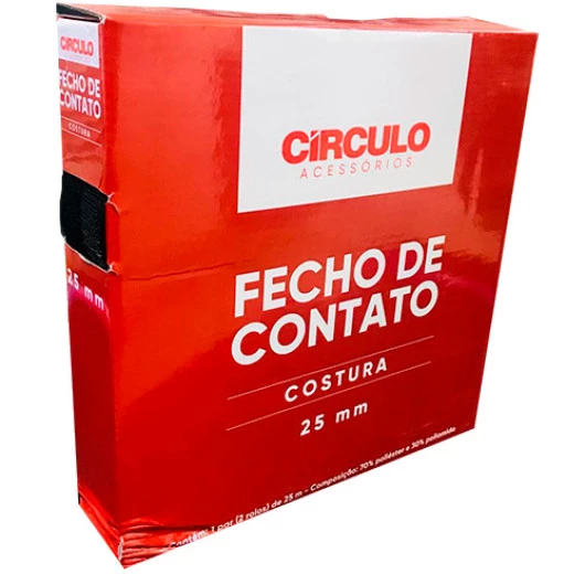FECHO CIRCULO COSTURA  25MM 1P C/25M
