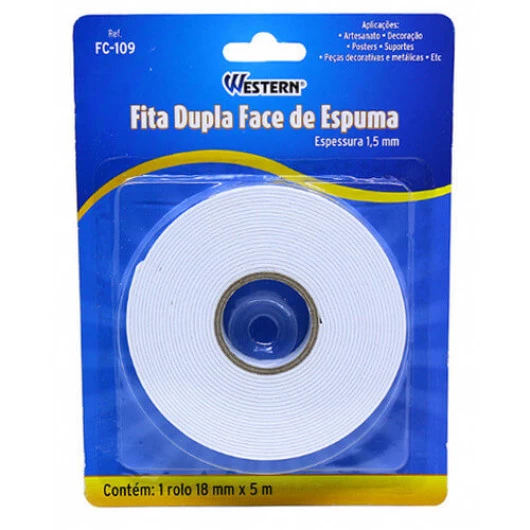 FITA DUPLA FACE WESTERN FC109 18MM 5M