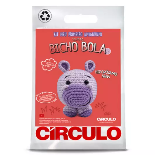 KIT CIRCULO AMIG BICHO BOLA2 4 HIPOPOTAM