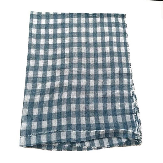 SACO LAMATEX PRATA XADREZ AZ/VM 45X70CM