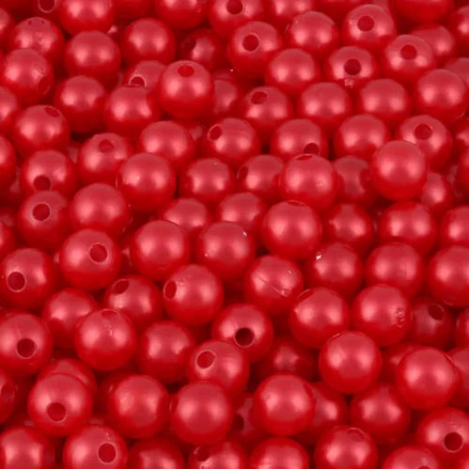 Contas Perola Luli 10Mm 500G Cor Vermelho