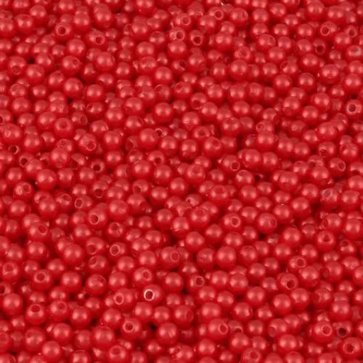 Contas Perola Luli 4Mm 500G Cor Vermelho