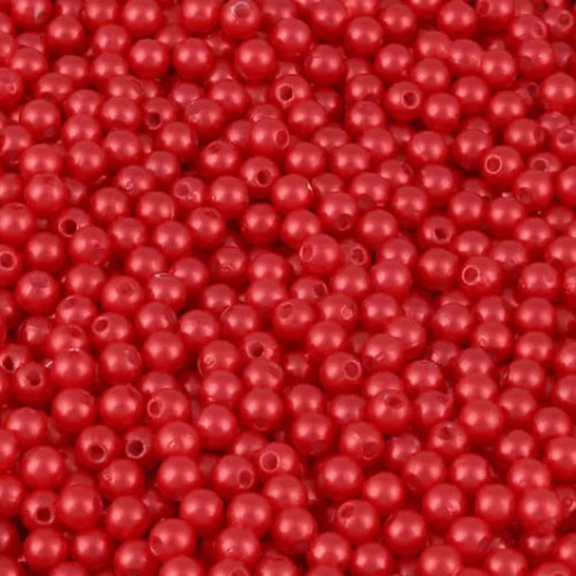 Contas Perola Luli 5Mm 500G Cor Vermelho