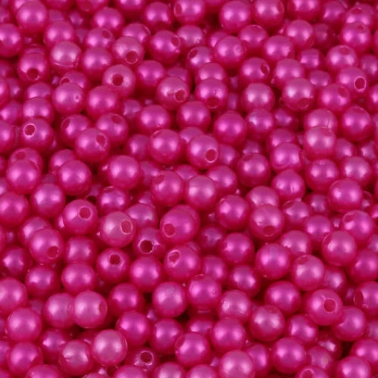 Contas Perola Luli  6Mm 500G Cor Pink