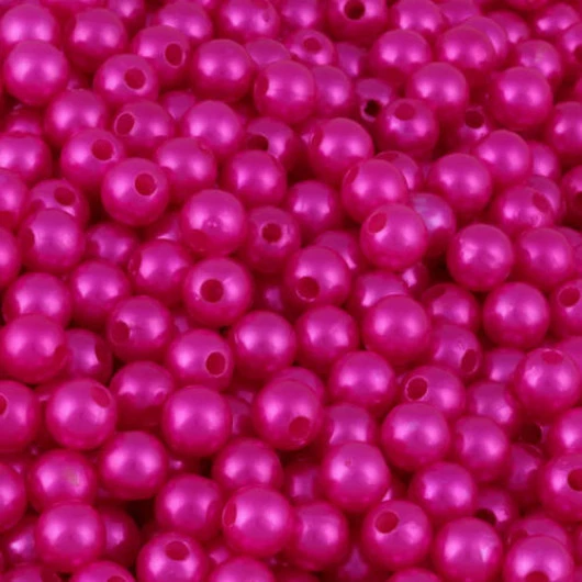 Contas Perola Luli  8Mm 500G Cor Pink 