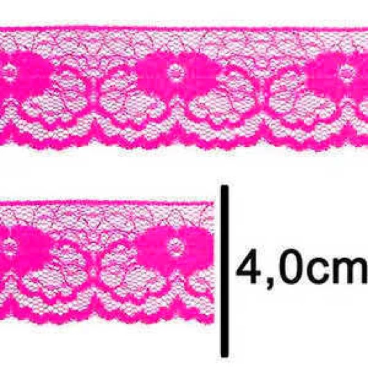 Renda Imp. Nybc R003 4,0Cm C/50M Cor 003 Rosa Neon