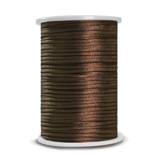Cordao Circulo Rabo Rato Liso 2,5 50M Cor 601 - Chocolate