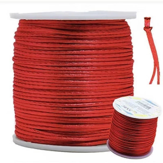Cordao Imp Nybc Rabo Rato 1Mm C/100M Cor 518 Escarlate