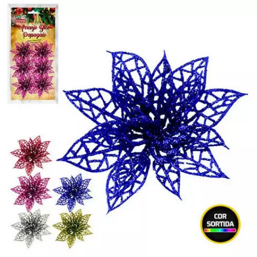 ENF.ART FLOR GLITTER VAZ 7,5 ZCN2208 C/6