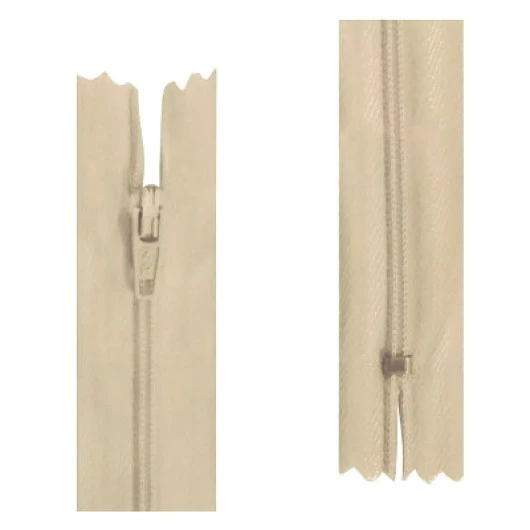 Ziper Imp Nylon Fixo Zc 18Cm C/10 Cor 010 - Bege Claro