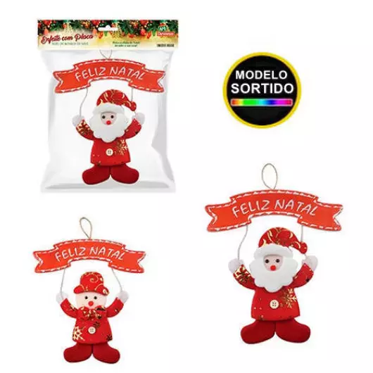 ENF.ART NOEL/NEVE C/PLACA 19CM ZC212