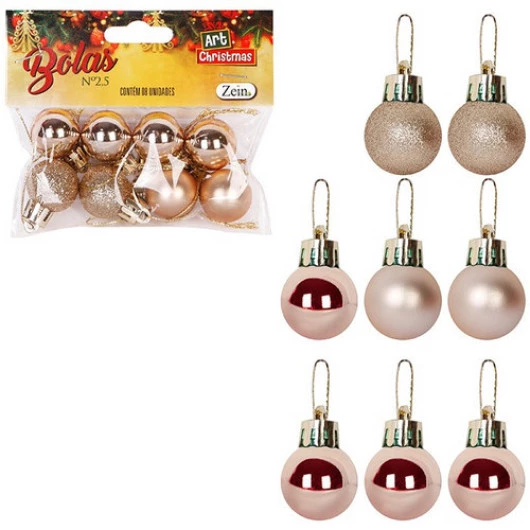 Bola Art Sc 2,5Cm Lisa Zc2141 C/8 Cor Champagne