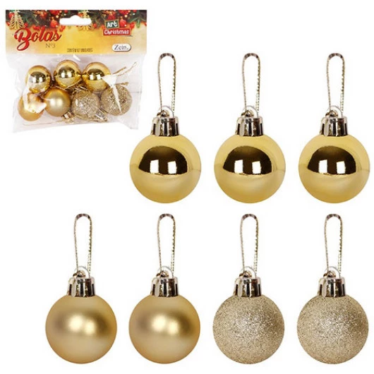 Bola Art Sc 3Cm Lisa Zc2142 C/7 Cor Ouro