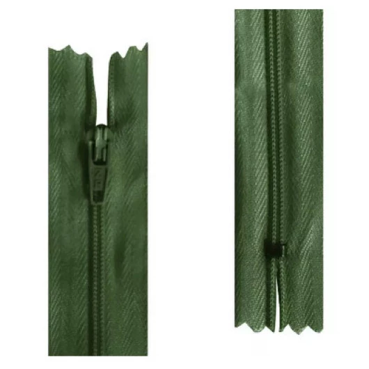 Ziper Imp Nylon Fixo Zc 60Cm C/10 Cor 260 - Verde Musgo