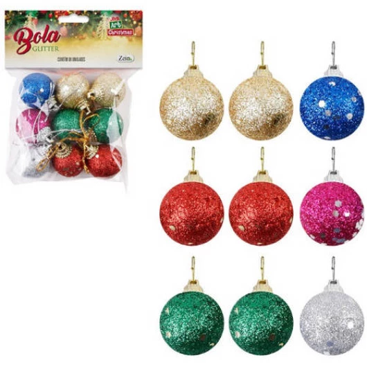 BOLA ART SC 3CM GLITTER ZC889 C/9