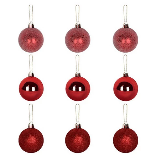 Bola Art Tb Berry 5Cm Zcn0942 C/9 Cor Vermelho