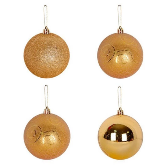 Bola Art Tb Berry 8Cm Zcn0945 C/4 Cor Ouro