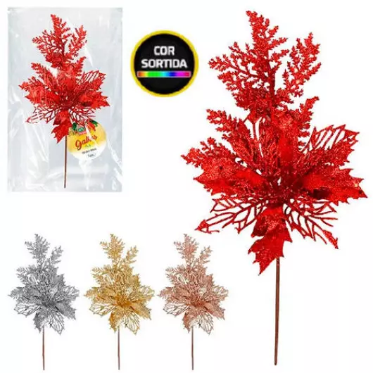 ENF.ART GALHO FLOR GLITTER 28CM ZCN2065