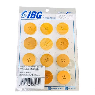 BOTAO IBG 50058-40 MADEIRA C/12