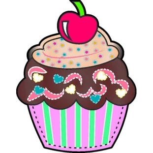 APLIQUE VISA VS 0035 CUPCAKE CEREJA C/2