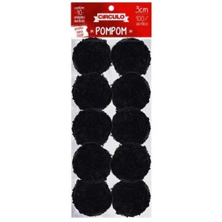 POMPOM CIRCULO 3CM C/ 10