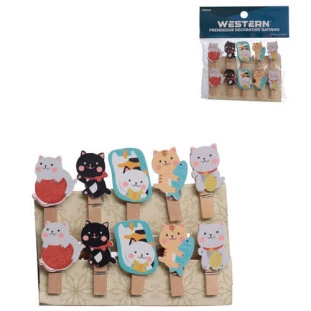 PRENDEDOR PRS020 DECOR GATINHO MD C/10