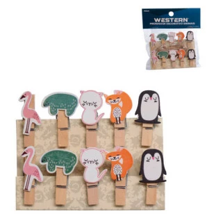 PRENDEDOR PRS021 DECOR ANIMAIS MD C/10