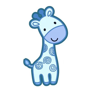 Aplique Visa Vs 0245 Girafa C/2 Cor Azul