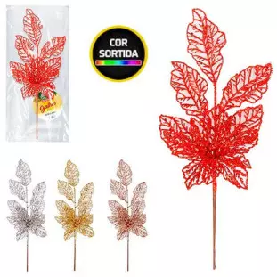 ENF.ART GALHO GLITTER FLOR 34CM ZCN2057