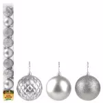 Bola Art Tb Diamante  5Cm Zc469 C/9 Cor Prata
