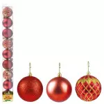 Bola Art Tb Diamante  5Cm Zc469 C/9 Cor Vermelho
