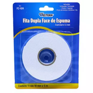FITA DUPLA FACE WESTERN FC109 18MM 5M