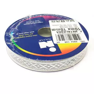 FITA NAJAR 6854/10MM METALIZADA PES 10M