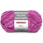 Fio Circulo Veludo Molhado 500G Cor 6116 Rosa Choque