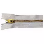 Ziper Imp Metal Ouro Fixo Zma 10Cm C/10 Cor 101 - Branco
