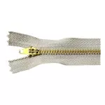 Ziper Imp Metal Ouro Fixo Zma 10Cm C/10 Cor 119 - Cinza Claro