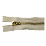 Ziper Imp Metal Ouro Fixo Zma 10Cm C/10 Cor 296 - Bege Natural
