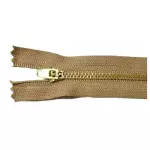 Ziper Imp Metal Ouro Fixo Zma 10Cm C/10 Cor 298 - Bege Escuro 