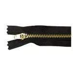 Ziper Imp Metal Ouro Fixo Zma 10Cm C/10 Cor 310 - Preto
